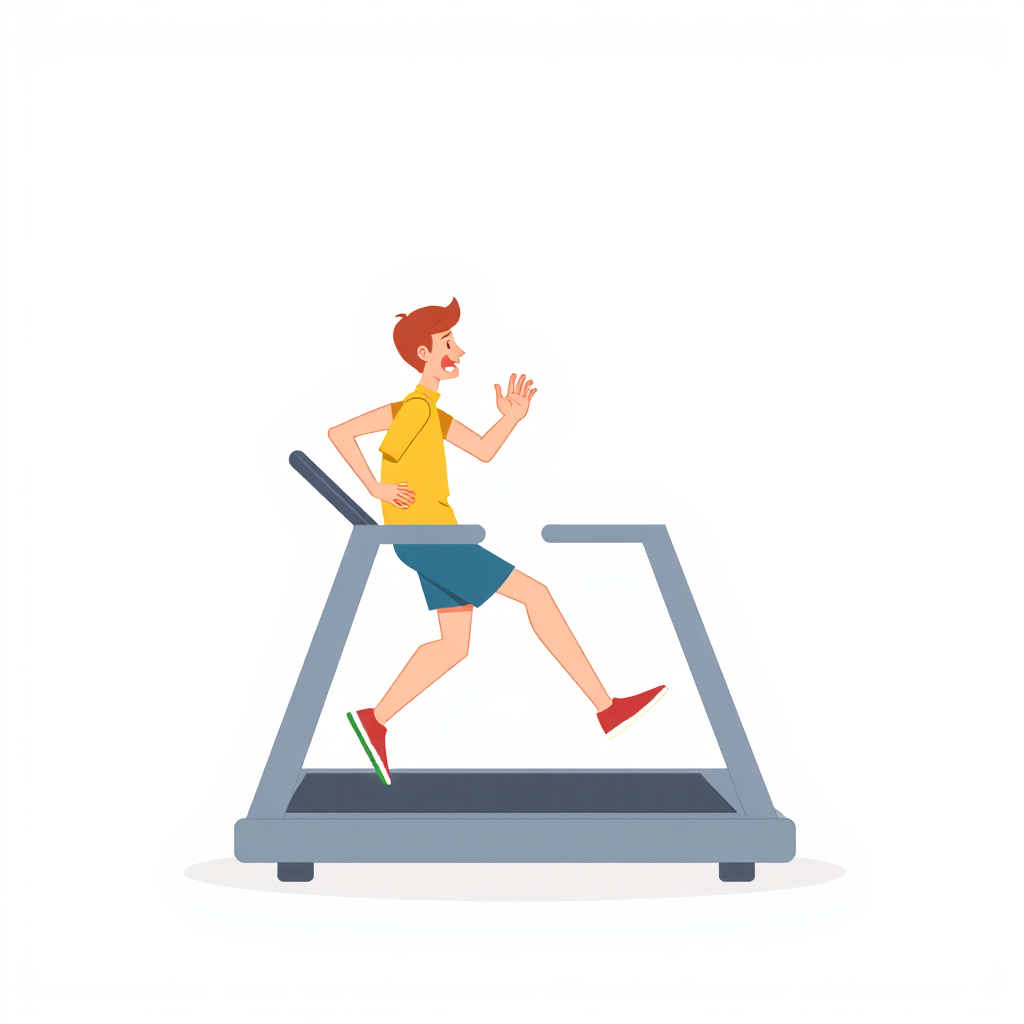 Person on treadmill